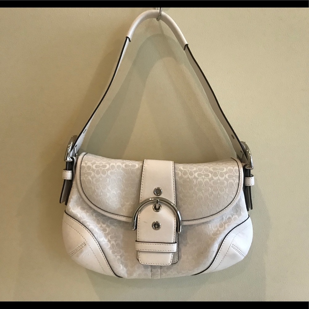 Small Coach Soho Shoulder Bag White